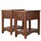 Set Of 2 Contemporary Side End Table Compact Table W/ Drawer Nightstand Espresso/Tawny/Walnut
